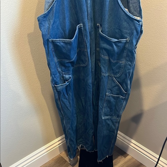 Liberty Denim Overalls with Green Accent - Picture 5 of 6